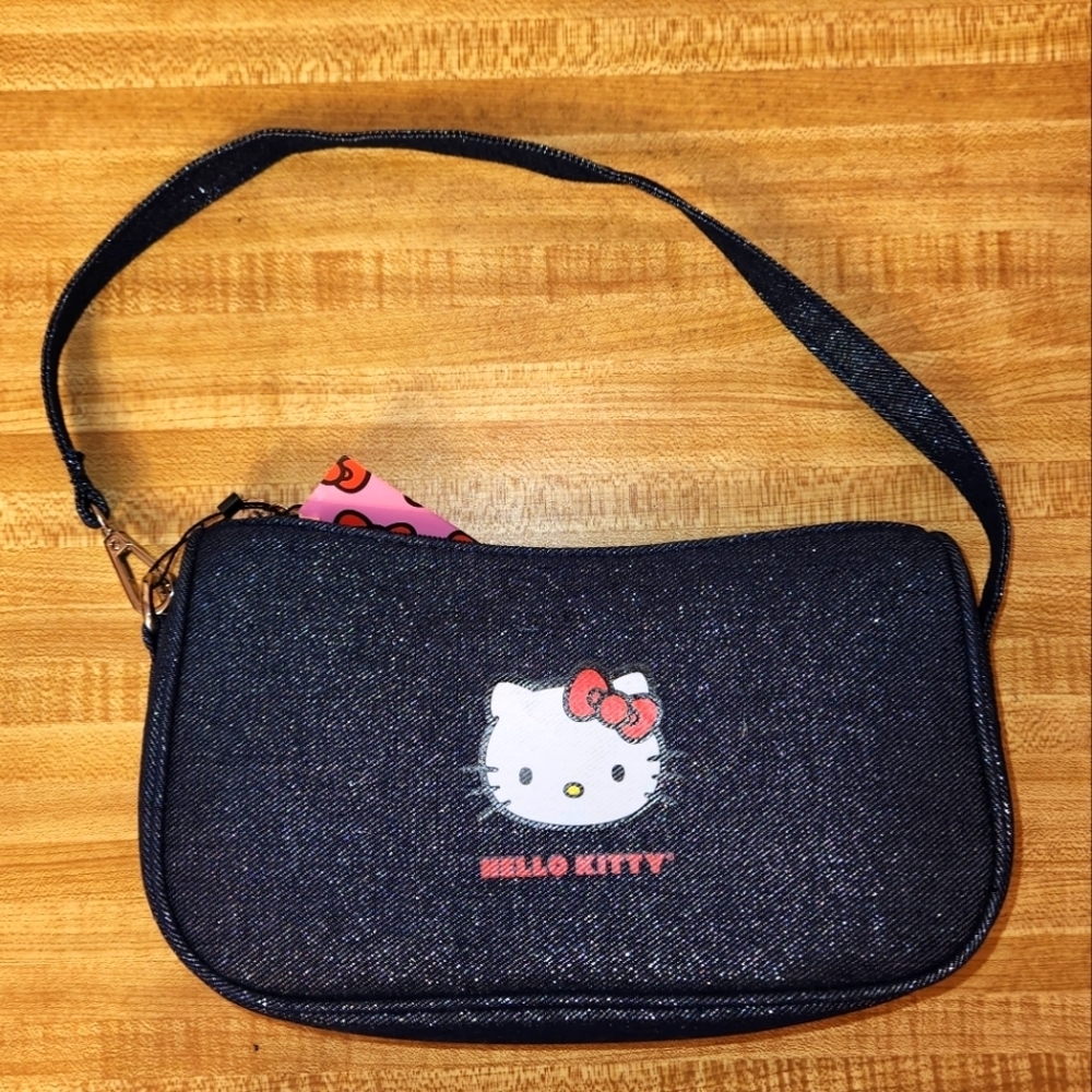 Sanrio HELLO KITTY x Shein Baguette Denim Purse - Picture 1 of 5